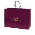 Wholesale custom shoes and clothing packaging gift storage purple color printed kraft paper bag